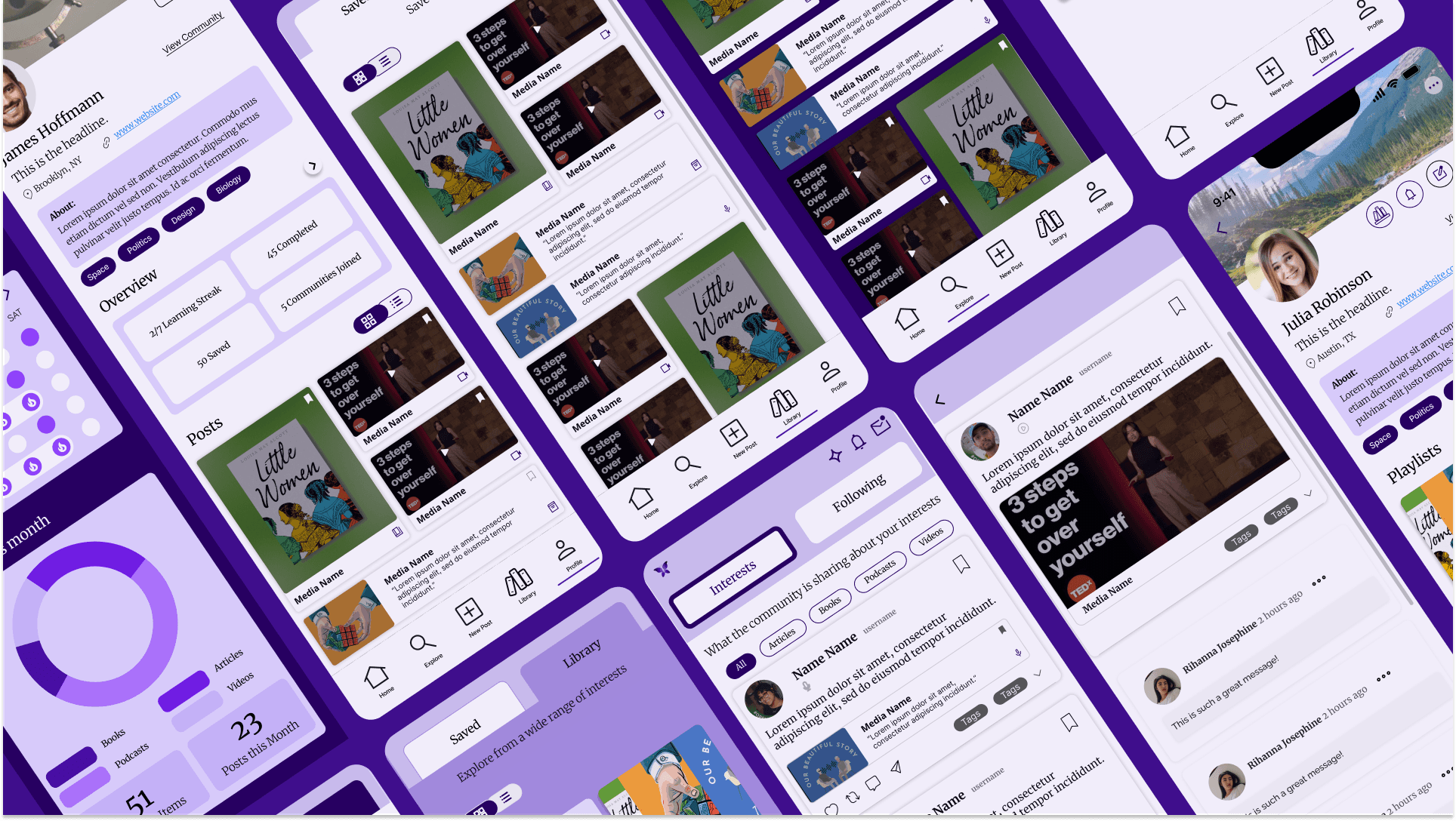 Lumity redesign: multiple app screens